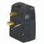 Industrial Grade Straight Blade Angle Plug, 30/50A, 3P, NEMA 10-30P/10-50P - Black (125/250V)