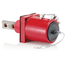 Rhino-Hide Double Hole Fem 45 Deg Receptacle Double Hole Bus Bar, 313MCM-777MCM Cable (Red)