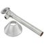 Angle Supply Valve 1/2" SWT X 3/8" OD Compr. w/ 5" Ext. & Bell Escutcheon, Lead Free (Chrome)
