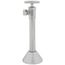 Angle Supply Valve 1/2" SWT X 3/8" OD Compr. w/ 5" Ext. & Bell Escutcheon, Lead Free (Chrome)