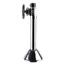 1/2" Sweat x 3/8" OD Comp. Multi Turn Straight Stop Valve w/ 5" Ext. & Escutcheon, Lead Free (Chrome)