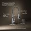 Bellera Semi-Professional 1-Handle Pull Out Kitchen Faucet (Polished Chrome), K-29106-CP