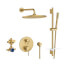 Timeless 2-Handle Pressure Balance Rain Shower Set, 1.75Gpm (Brushed Cool Sunrise)
