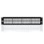 Shielded Flat Quickport, Patch Panel, 48-port, 2RU (Black) Cable Management Bar Included.