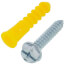 #10 Yellow Wing Conical Anchor Kit w/ Hex Head Combo Drive Screws