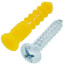 #10 Yellow Wing Conical Anchor Kit w/ Pan Head Combo Drive Screws