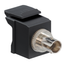 Quickport, ST Fiber Optic Adapter, Mm, Phosphor Bronze Sleeve (Black)