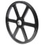 2 Groove Cast Iron Split Taper Sheave, A, B, 5V Belt, 20.28" OD