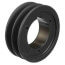 2 Groove Cast Iron Split Taper Sheave, A, B, 5V Belt, 4.88" OD