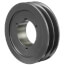 2 Groove Cast Iron Split Taper Sheave, A, B, 5V Belt, 6.08" OD