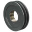 2 Groove Cast Iron Split Taper Sheave, A, B, 5V Belt, 6.68" OD