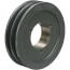 2 Groove Cast Iron Split Taper Sheave, A, B, 5V Belt, 6.68" OD