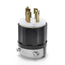 30A, 347/600V 3PY, NEMA L20-30P, 4P, 4W, Locking Plug, Non-Grounding (Black/White)