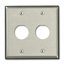 Dual-Gang Stainless Steel Duraport, Industrial Wallplate, 2-port