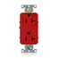 Decora Plus Duplex Receptacle, Heavy-Duty Industrial, Split-Circuit, 20A 125V NEMA 5-20R (Red)
