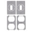 2-Gang Universal Flip-Lid Weatherproof Receptacle Cover (Silver)