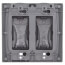 2-Gang Universal Flip-Lid Weatherproof Receptacle Cover (Silver)