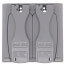 2-Gang Universal Flip-Lid Weatherproof Receptacle Cover (Silver)