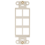 Quickport, Decora Insert, 6-port (Light Almond)