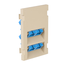 Duplex Sc Angled Fiber Adapter MOS Module, Zirconia Ceramic Sleeve, 3 Units High (Ivory)