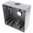 2-Gang, 3/4", 3 Holes Raintight Device Box (Silver)