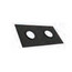 2" PolyPro Black Wall Plate for Twin Pipes