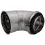 6" x 90-Degree Z-Vent Double Wall Elbow w/ ZV-Clamp
