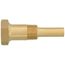 3/4" NPT Brass Thermowell with 3-1/2" Stem, 1-7/10" Insertion