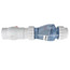 2" PVC "Quiet Check" Solvent Weld w/ Quarter Turn Ball Valve (White Clear Body)