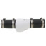 1-1/2" PVC "Quiet Check" Solvent Weld w/ Hose Clamp (White Valve Body)