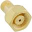 Brass Cylinder Adapters, CGA-520 B Tank Acetylene To CGA-200 Commercial Acetylene