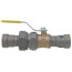 3/4" Press x Press Union MegaPressG Bronze Ball Valve w/ Carbon Steel