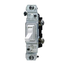 15A Single-pole Toggle Switch, Less Ears, Grounding (White)