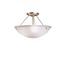 Cove Molding 3 Light Semi Flush (Brushed Nickel)
