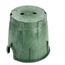 10" x 10" Standard Round Valve Box w/ Drop-In Cover (Green Cover)