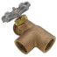 3/4" Combination Tee & Drain Valve w/ Aluminum Wheel - Plain Handle (FNPT x Hose x FNPT)