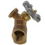 3/4" Combination Tee & Drain Valve w/ Aluminum Wheel - Plain Handle (FNPT x Hose x FNPT)