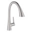 Zedra Single-Handle Pull-Down Kitchen Faucet Triple Spray 1.75 GPM (SuperSteel Infinity Finish), 32298DC3