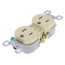Tamper-Resistant Duplex Receptacle, NEMA 5-15R - Ivory (15A, 125V)