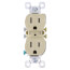 Tamper-Resistant Duplex Receptacle, NEMA 5-15R - Ivory (15A, 125V)