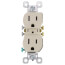 Tamper-Resistant Duplex Receptacle, NEMA 5-15R - Light Almond (15A, 125V)