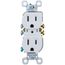 Self-Grounding Tamper-Resistant Duplex Receptacle, NEMA 5-15R - White (15A, 125V)