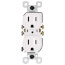 Weather-Resistant Duplex Receptacle, NEMA 5-15R - White (15A, 125V)