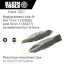 Replacement Bit #2 Phillips and 1/4" Slotted (2 Pack)