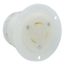 30A, 250V 3-Phase, NEMA L11-30R, 3P, 3W, Flanged Outlet Locking Receptacle, Non-Grounding (White)