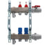 2 Loop 1-1/4" Stainless Steel Manifold w/ Flowmeter & Ball Valve (Fully Assembled)