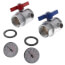3 Loop 1-1/4" Stainless Steel Manifold w/ Flowmeter & Ball Valve (Fully Assembled)