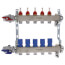 5 Loop 1-1/4" Stainless Steel Manifold w/ Flowmeter & Ball Valve (Fully Assembled)