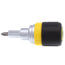 6-in-1 Ratcheting Screwdriver, Stubby, Ph, Sl, Nut Bits