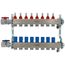 8 Loop 1-1/2" High Flow Stainless Steel Manifold w/ Flowmeter & Ball Valve (Fully Assembled)
